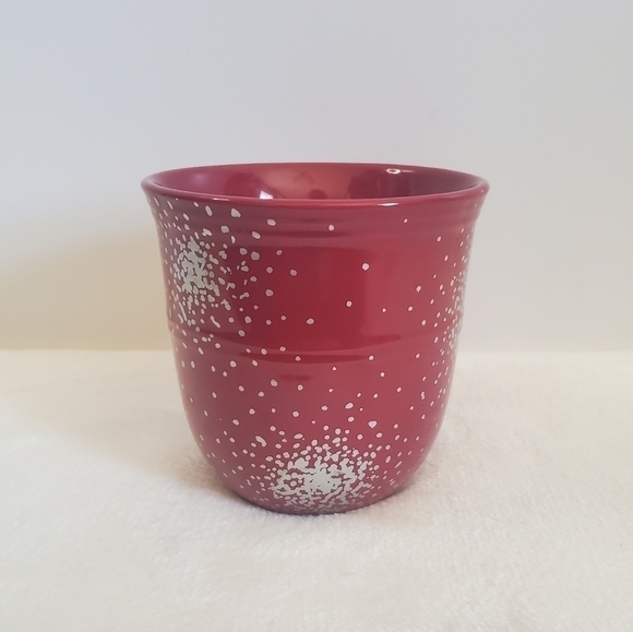 MAINSTAYS Monogram Initial M Silver Deep Red Stoneware Coffee Cup Mug 16 Oz - Picture 5 of 11